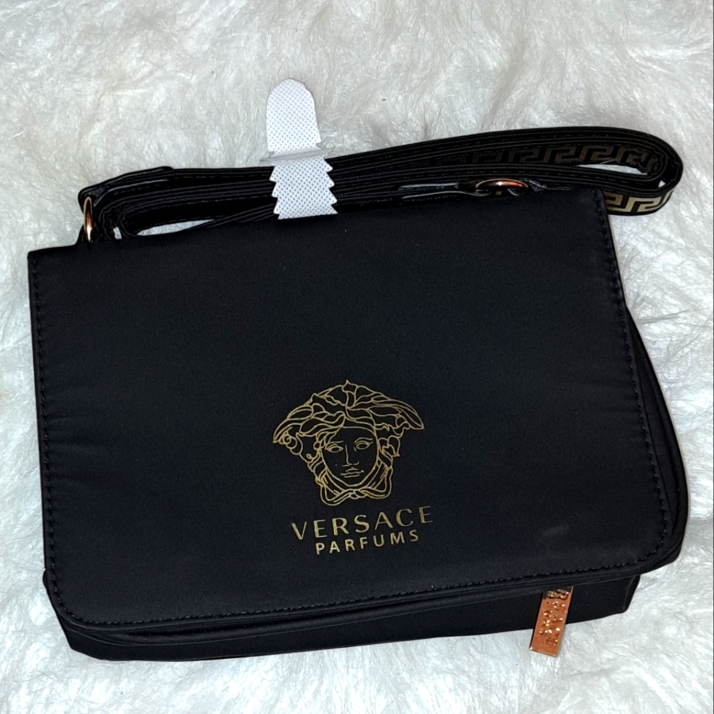 Authentic Versace Crossbody Bag. Iconic Gold Medusa on front. New.